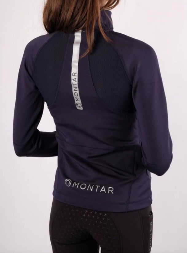 Montar Angela Soft Shell Lasercut Jacket - Navy / Size Large NEW