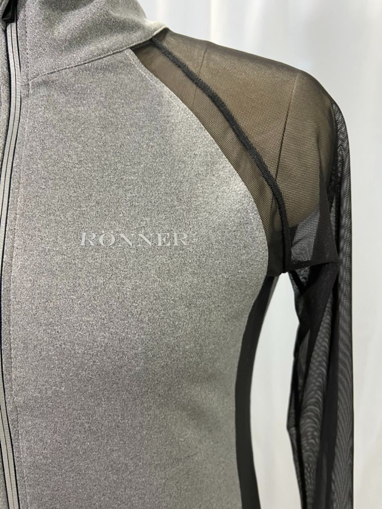 Ronner Sport Women's Mesh Accent Long Sleeve Zip Up - Grey / Size Small