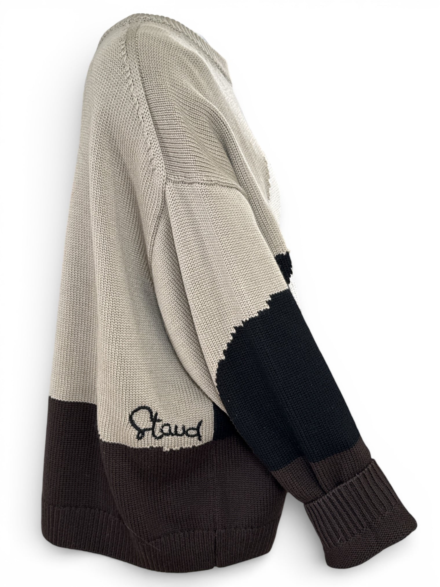 Staud Women's Giada Horse Motif Sweater, 100% Merino Wool, Medium