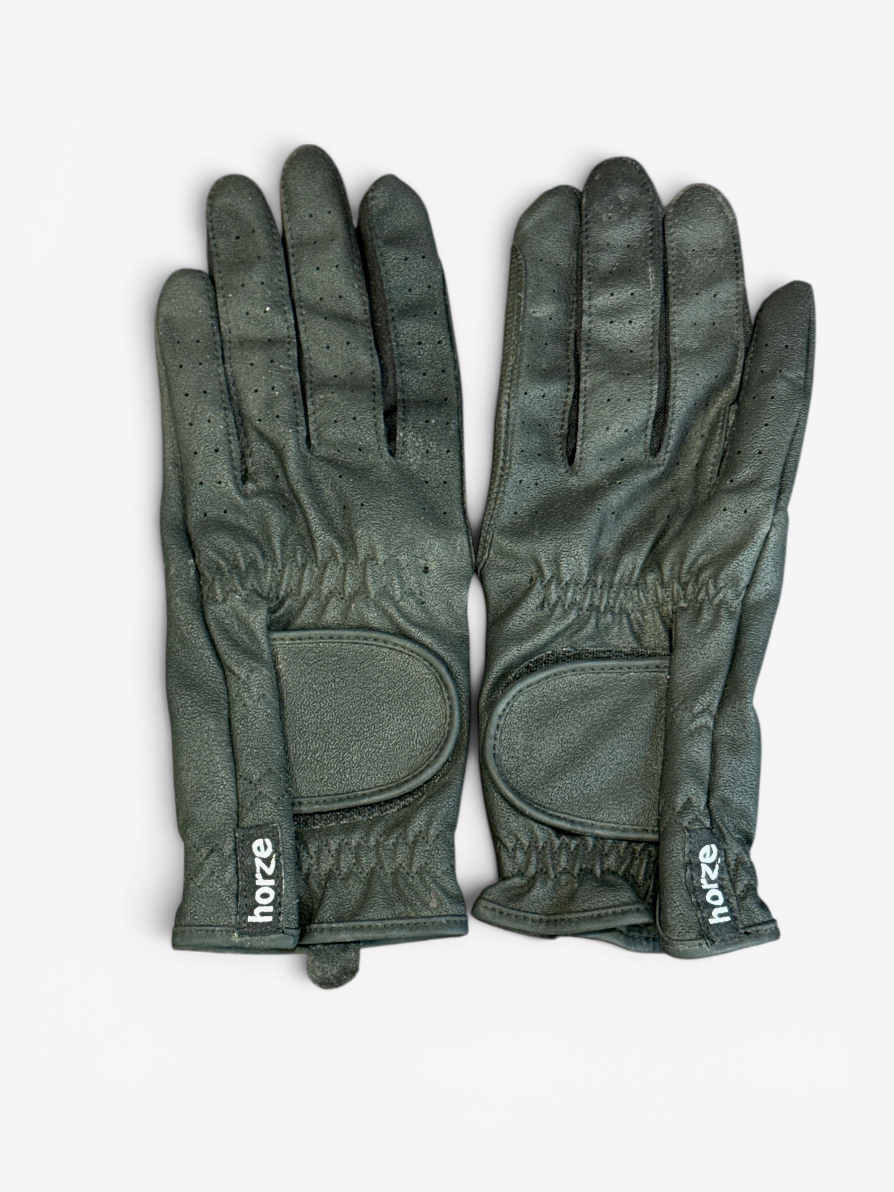 Horze Black Riding Gloves Size Women's 6