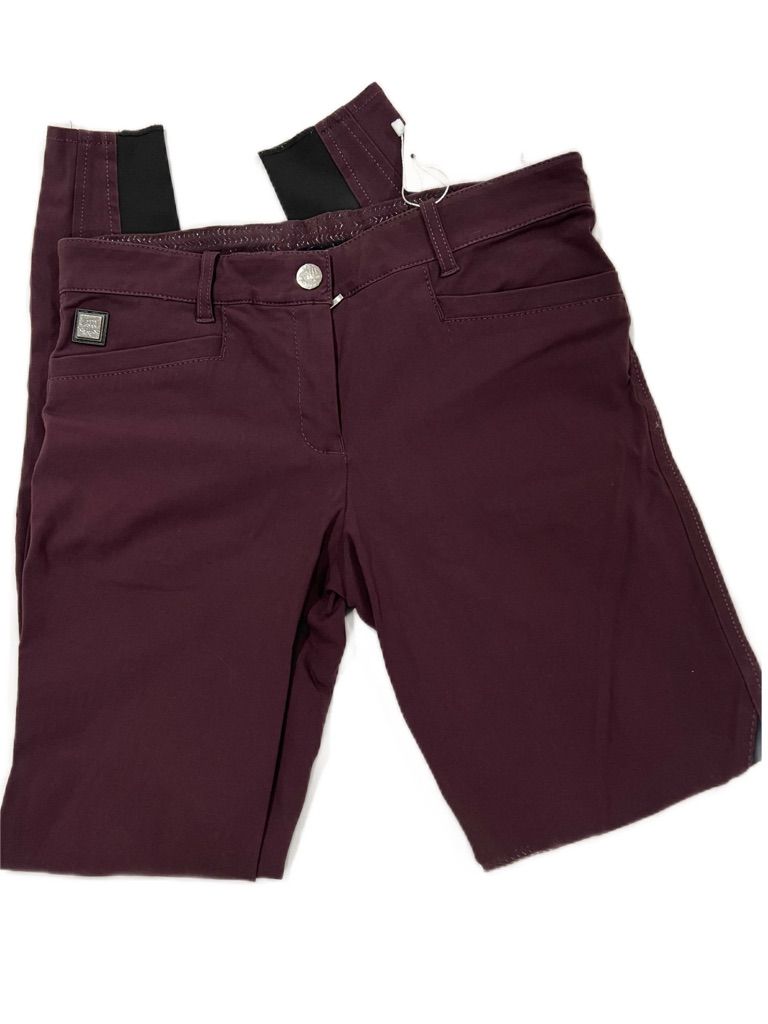 Equiline Women's Knee Grip G-Zone Breeches Plum Size IT44/US 28