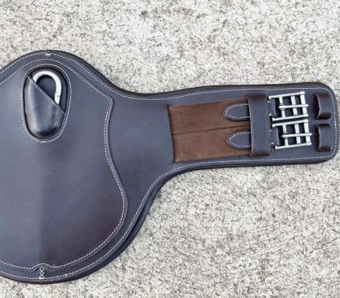 Lumiere Short Stud Girth Brown, Size 65 NEW