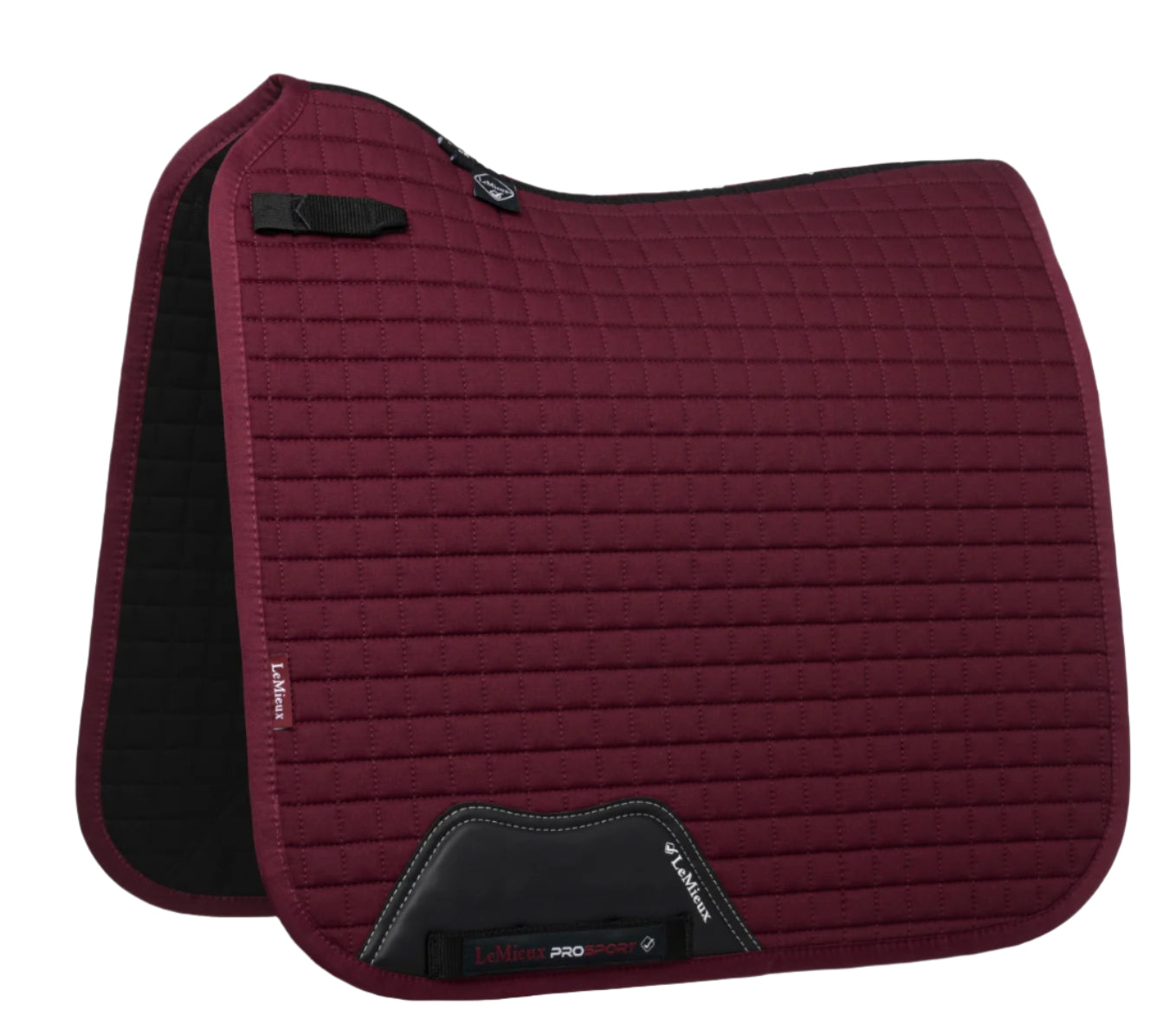 LeMieux Pro Sport Cotton Dressage Square Saddle Pad - Size Small / Medium Burgundy