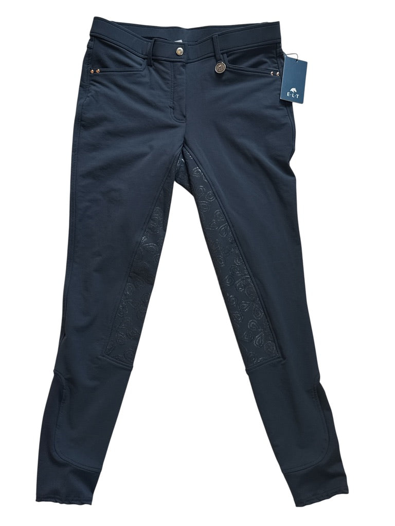 ELT Goya Full Grip Breeches- Night Blue / Size DE42 (US 30) NEW