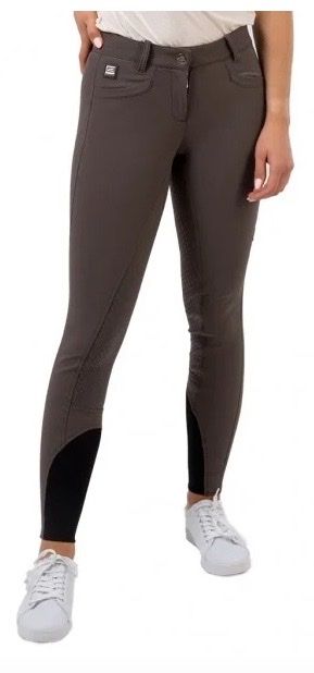 Equiline Women's Riding Breeches Knee Grip Cedar Mud  IT44/US 28