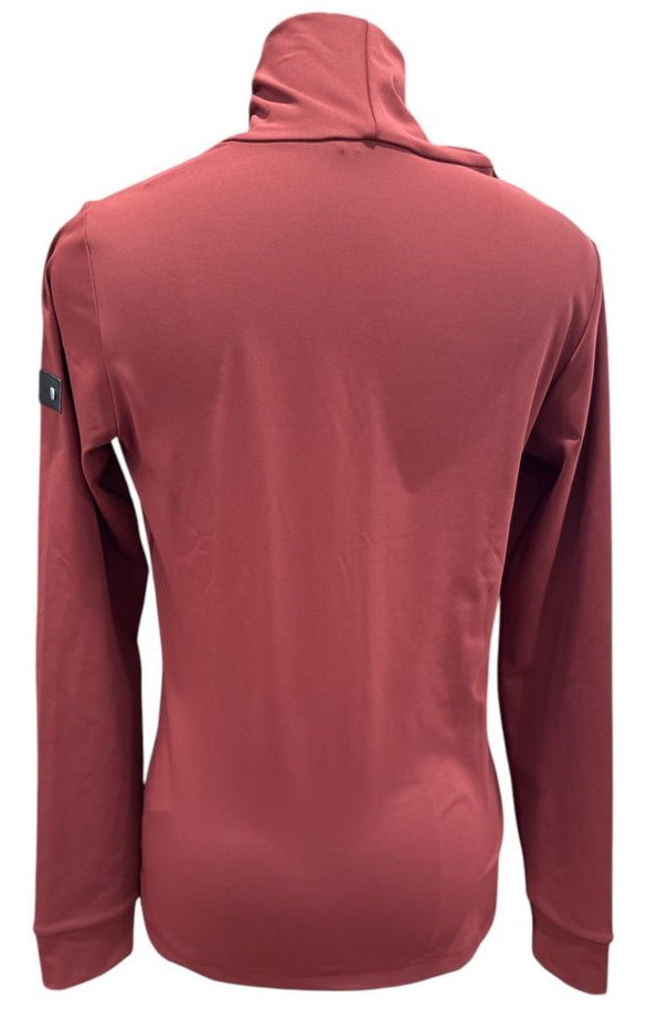 Horze Raquel Training Shirt High Neck - Merlot / Size US 8 NEW