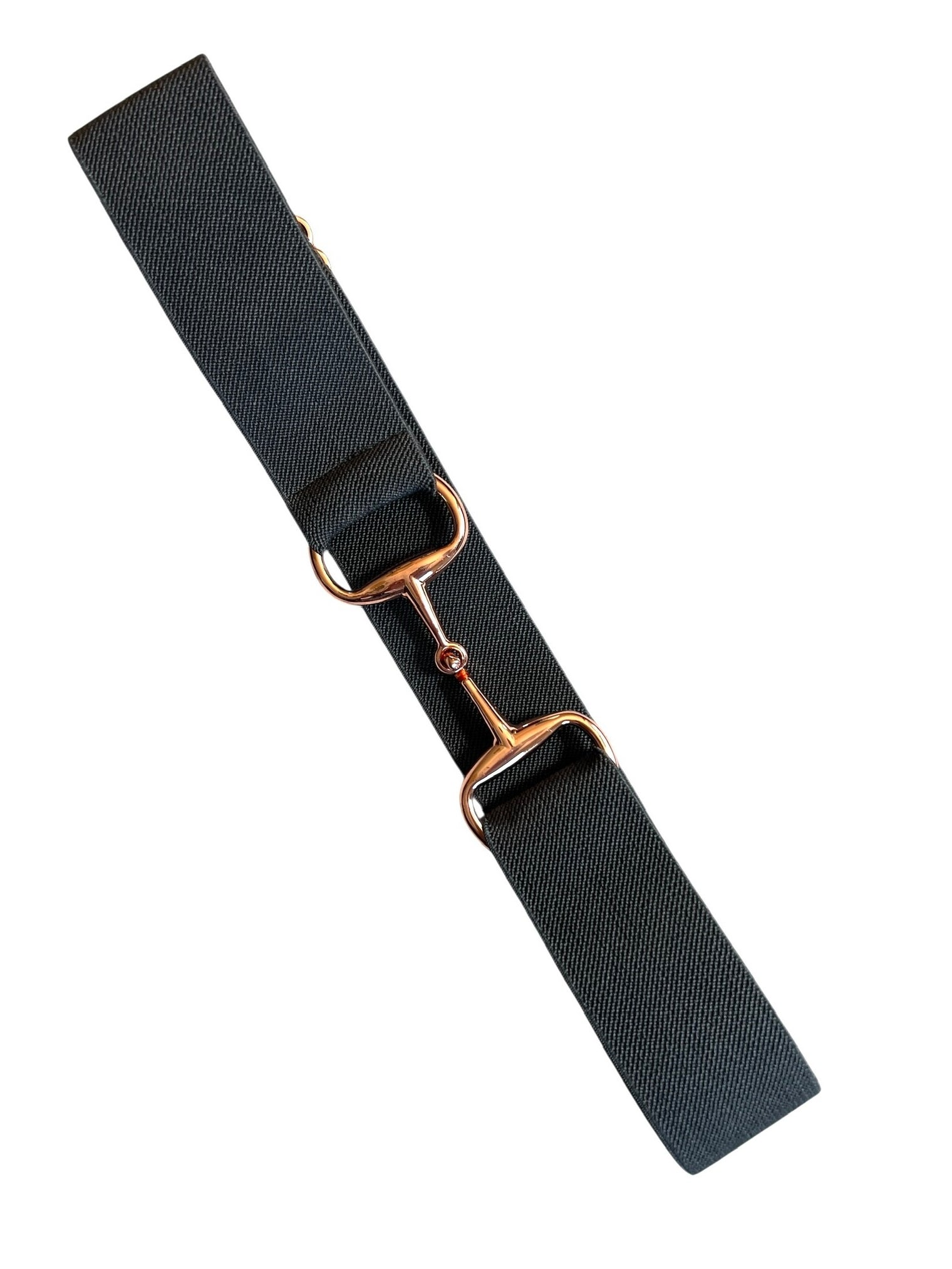 Ellany Rose Gold Snaffle Belt 1.5 " - Dark Grey / One Size