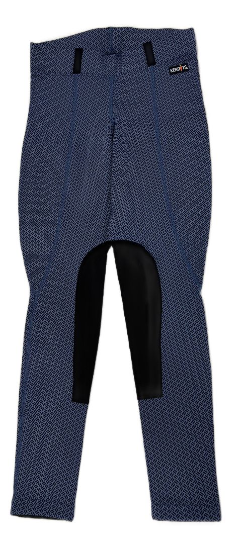 Kerrits Women’s Pull On Winter Fleece Riding Tights Breeches - Blue / Size Small