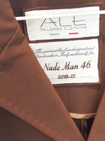 ALE Tailor Made Custom Men's Show Coat "The Nude" Size IT46 - Brown