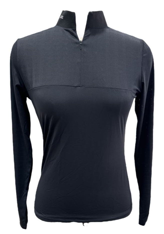 black equestrian training shirt