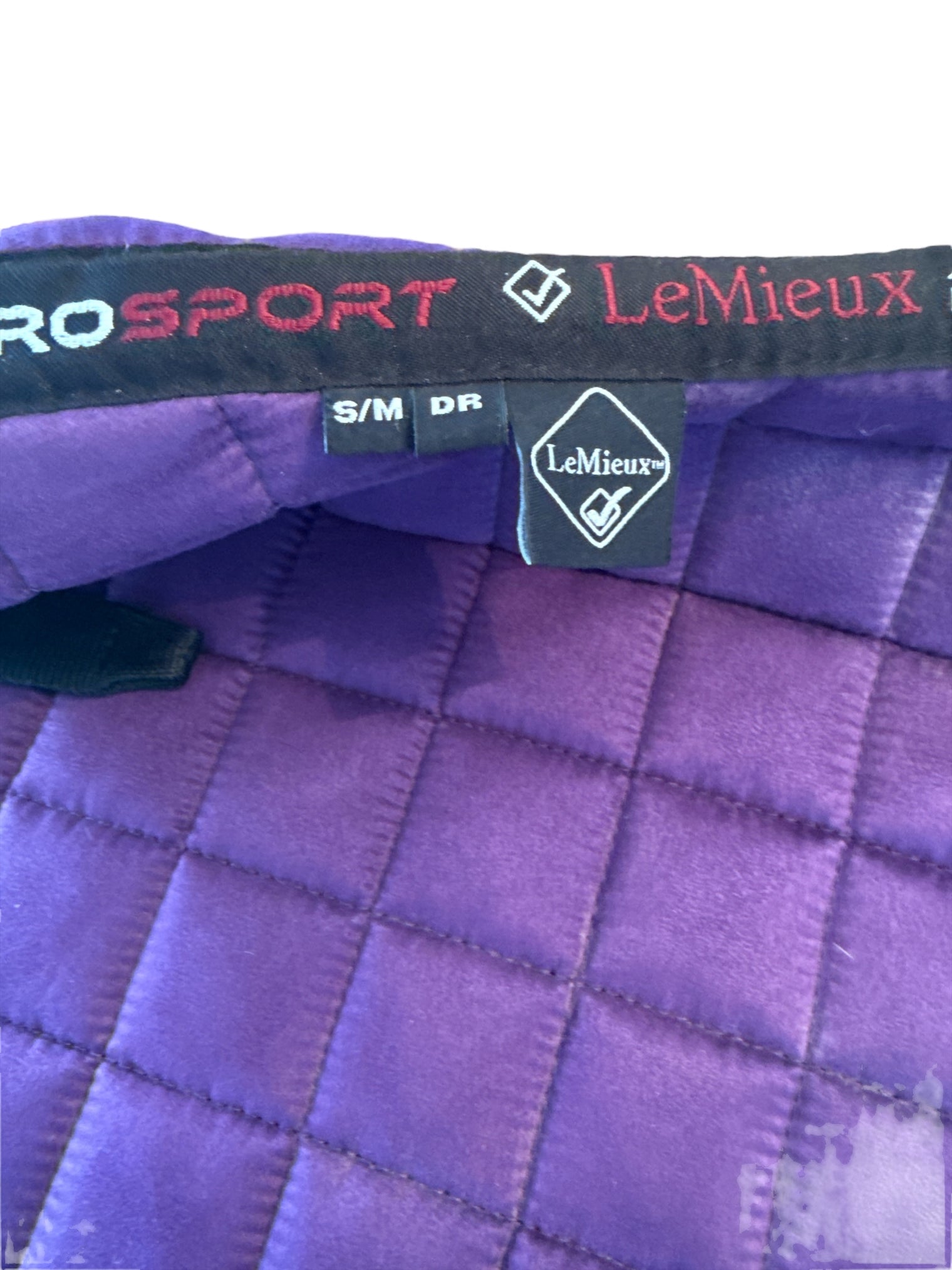 LeMieux Pro Sport Suede Classic Dressage Square Saddle Pad Size Small / Medium Purple