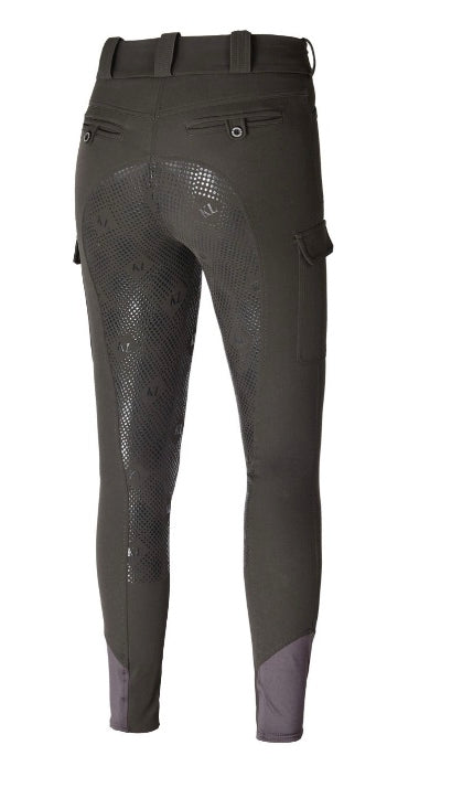 Kingsland Karga Full Grip Riding Breeches Green Beluga - Size EU 34/US 24 NEW