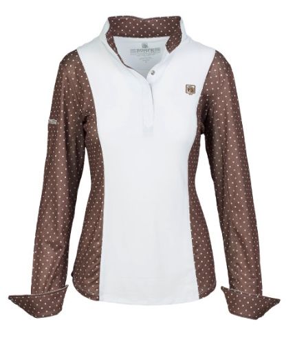 ROMFH Schuyler Long Sleeve Shirt White and Rose Dot / Size XL NEW