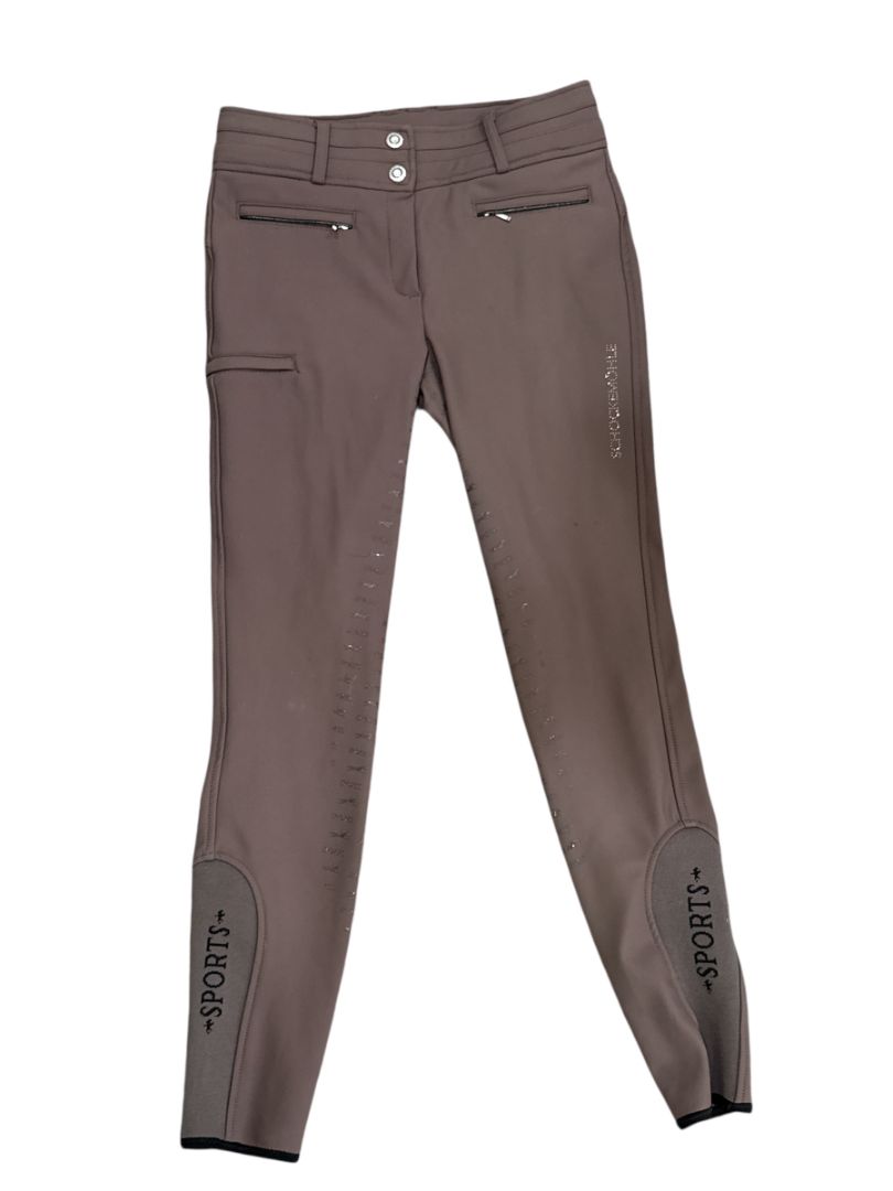 Schockemohle Sport Heather Winter Full Seat Breeches - Brown / Size US 28 (GER 40)
