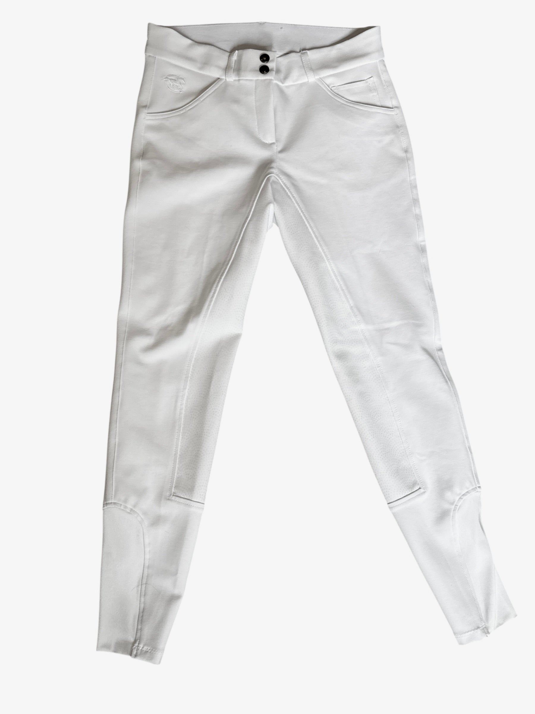 Piper Knit Low-Rise Breeches by SmartPak - White / Size Size 30L NEW