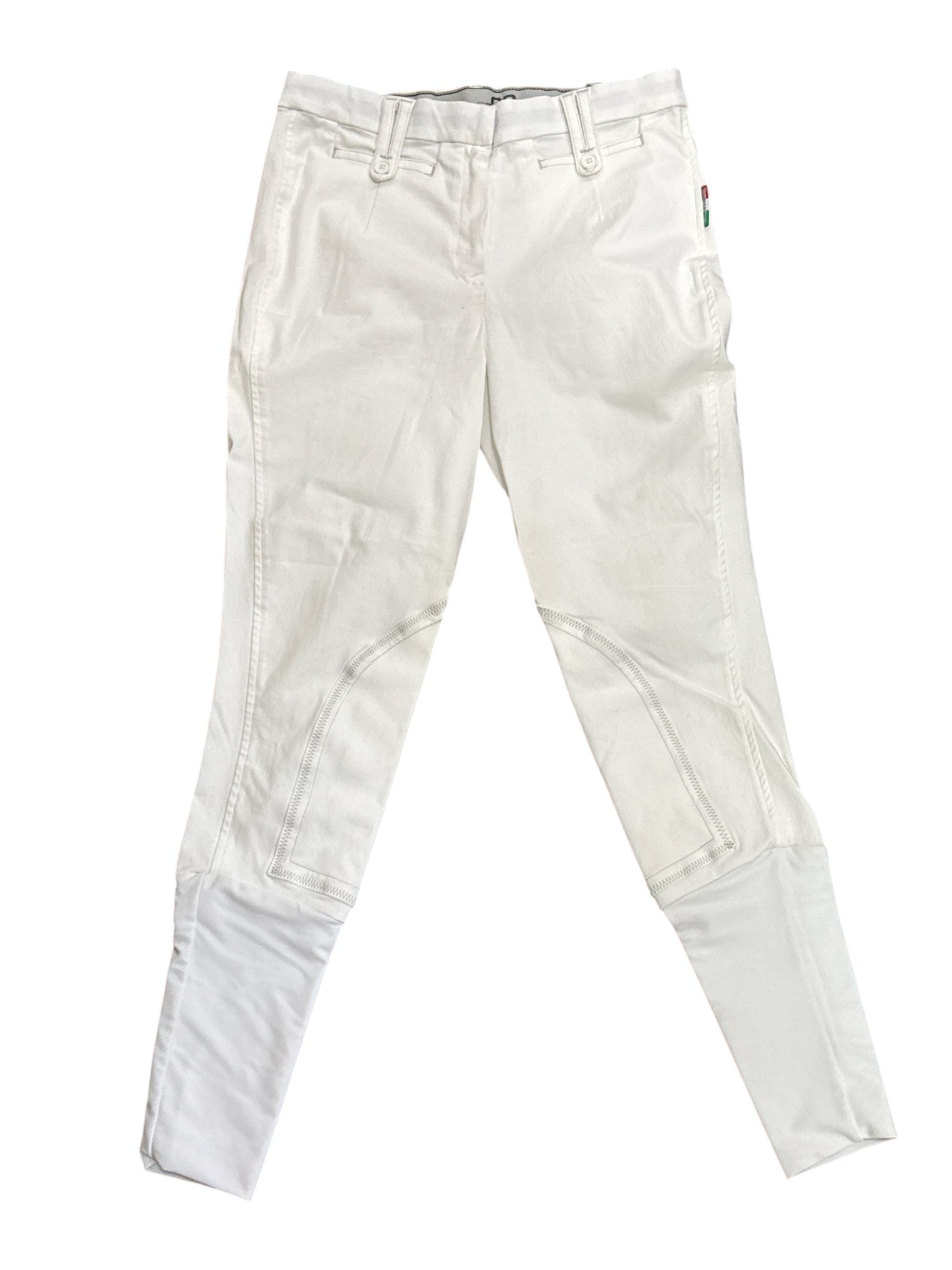 Alessandro Albanese Women's Athens Knee Patch Breeches - White See Measurements for Size