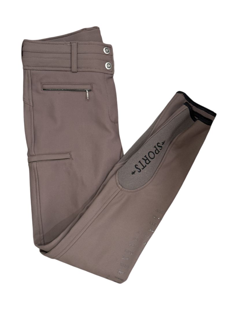 Schockemohle Sport Heather Winter Full Seat Breeches - Brown / Size US 28 (GER 40)