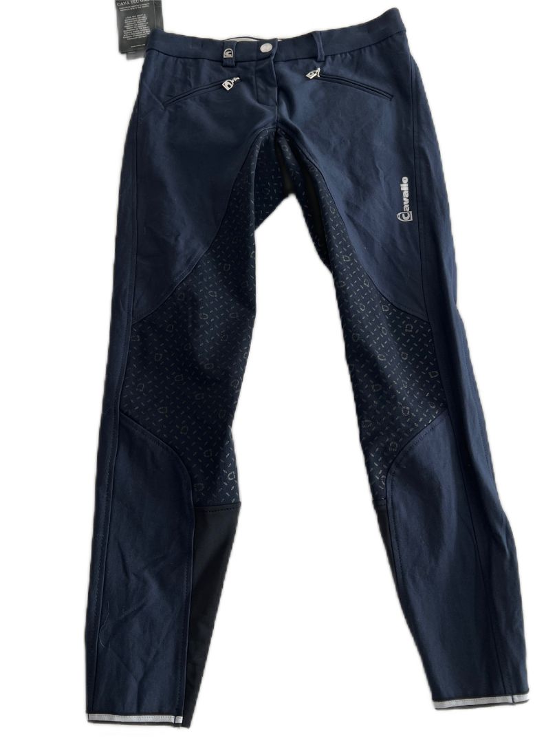 Cavallo Ladies' Caja Full Seat Grip Breeches - Navy US 26 NEW