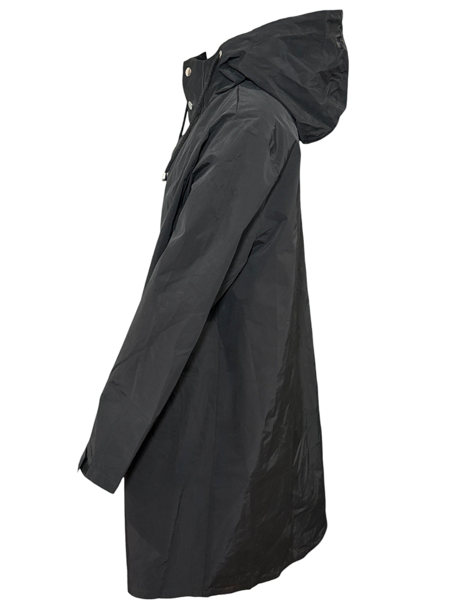 Black Long Rain Coat / Jacket / Shell Size Medium, Unbranded - NEW