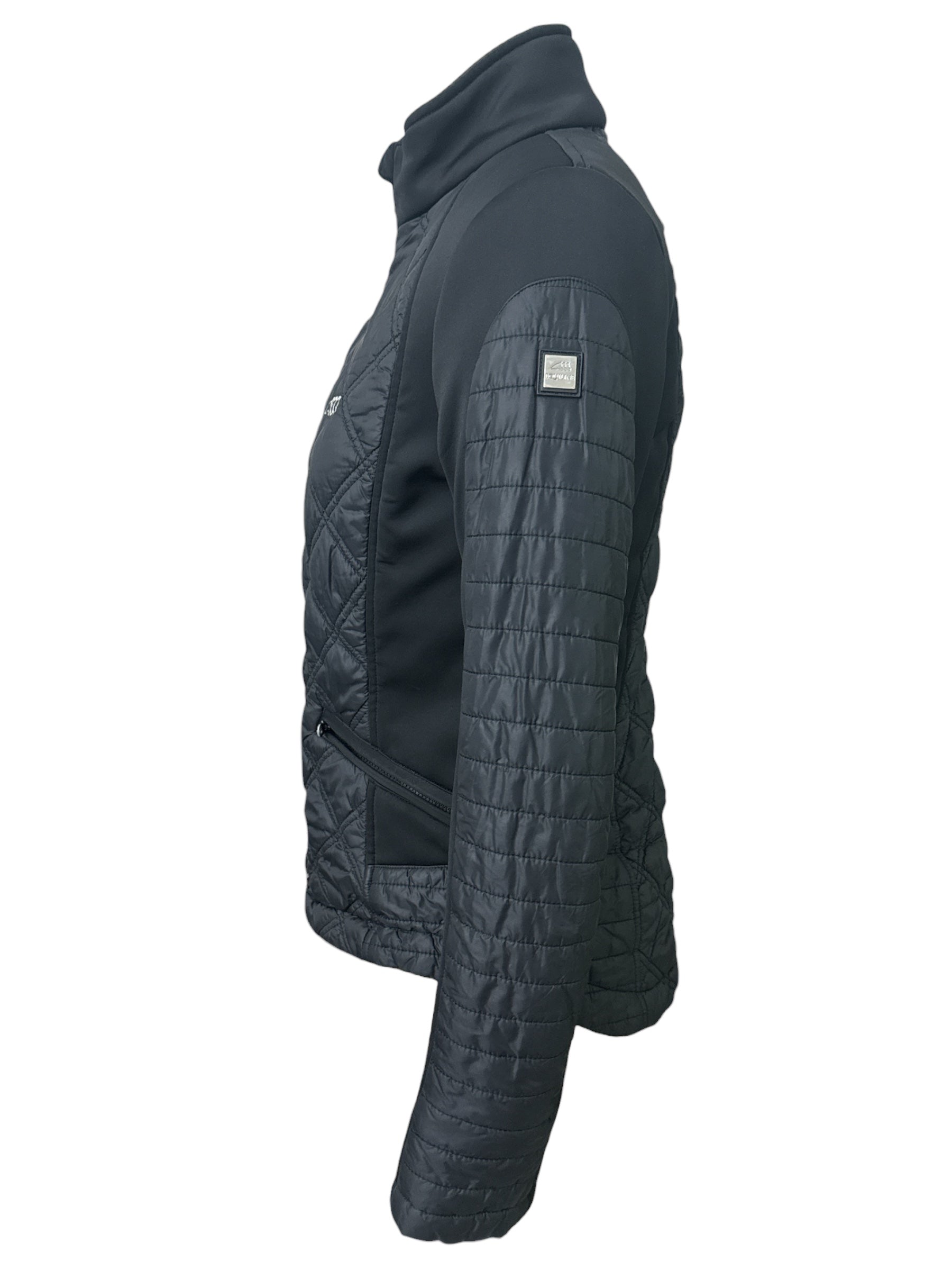 Equiline Women's Hybid Quilted Padded Riding Jacket - Black / Size Small