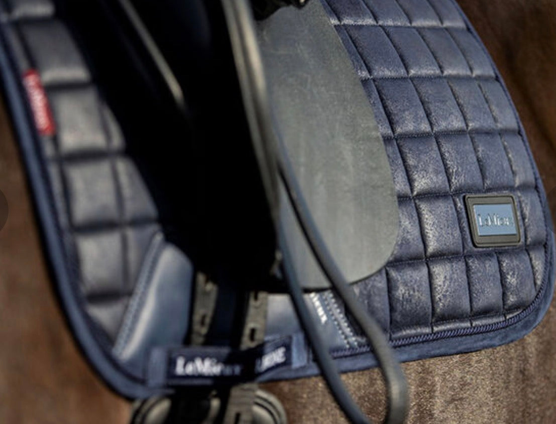 LeMieux Rhone Classic Dressage Square - Vintage Navy / Size Large