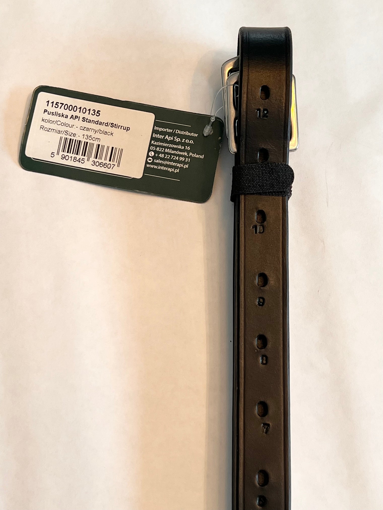 API Stirrup Leathers Pair/Black 135 CM