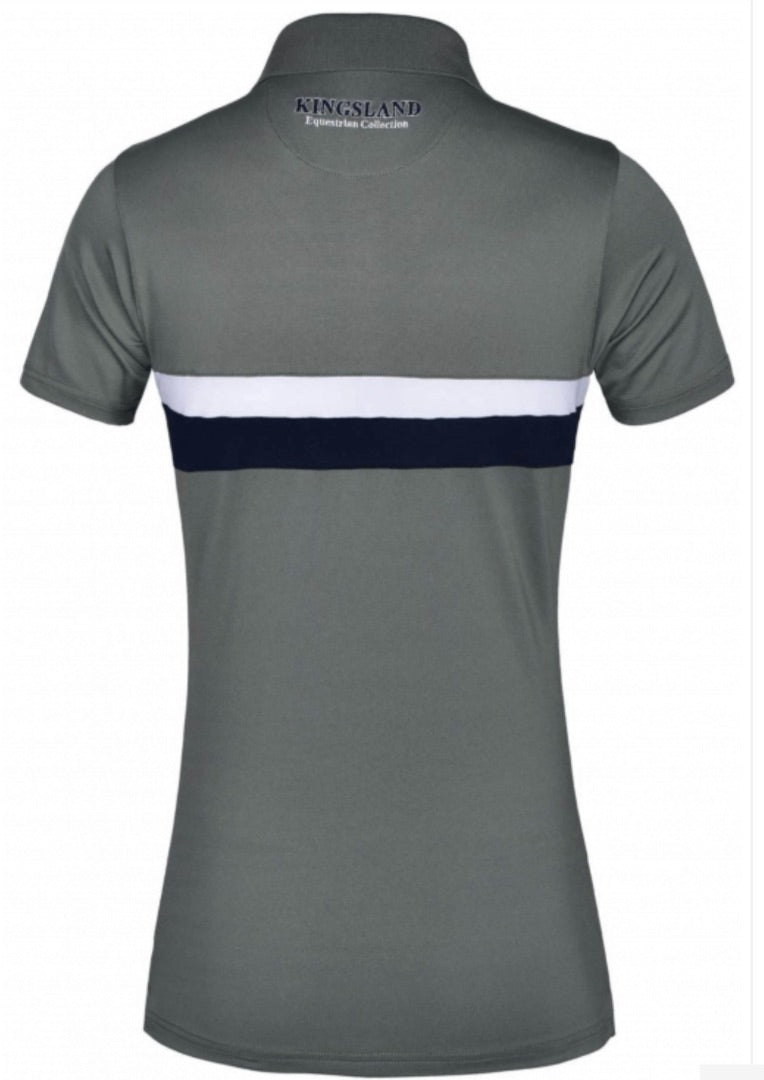 Kingsland Lukina Women's Micro Pique Polo Green Agave / Size Medium NEW