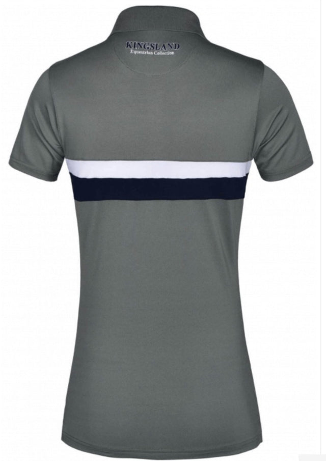 Kingsland Lukina Women's Micro Pique Polo Green Agave / Size Medium NEW