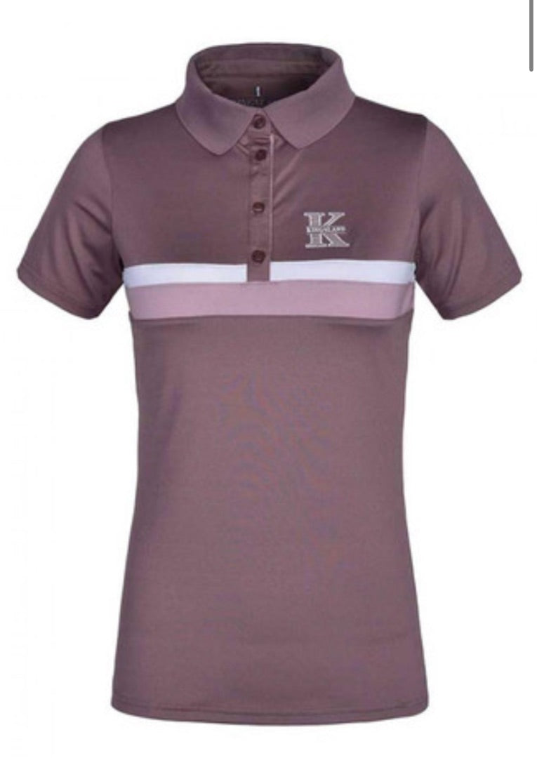 Kingsland Lukina Women's Micro Pique Polo Pink Mauve / Size Medium NEW