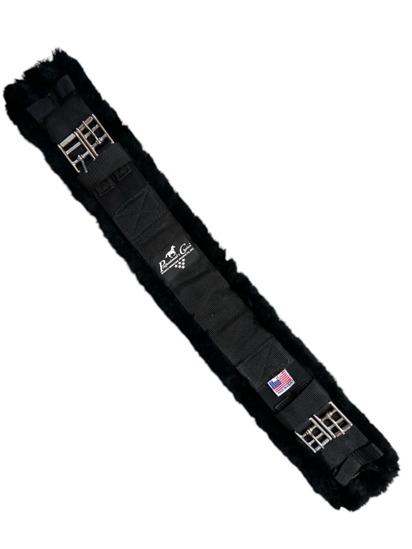 Professionals Choice SMx Comfort Fit Dressage Girth Shearling - Size 24” / Black