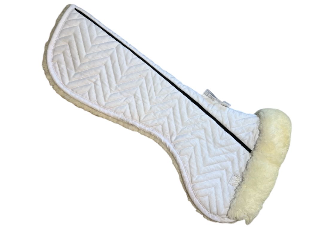 Fleeceworks FXK Dressage Plain Edge Sheepskin Half Pad - Large