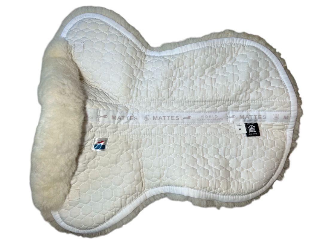 Mattes Dressage Sheepskin Plain Edge Half Pad - Medium