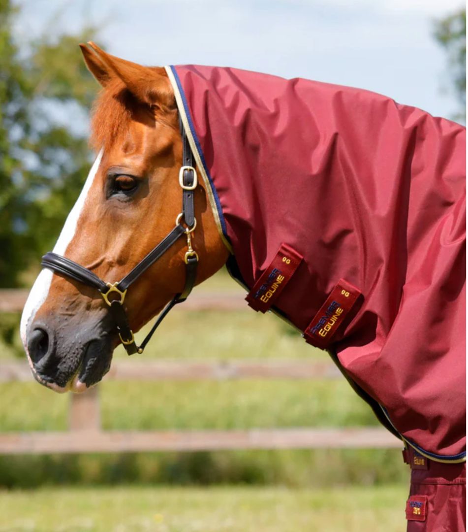Premiere Equine Buster Zero Turnout Rug with Classic Neck Cover - Burgundy Size 152 CM / 60" NEW