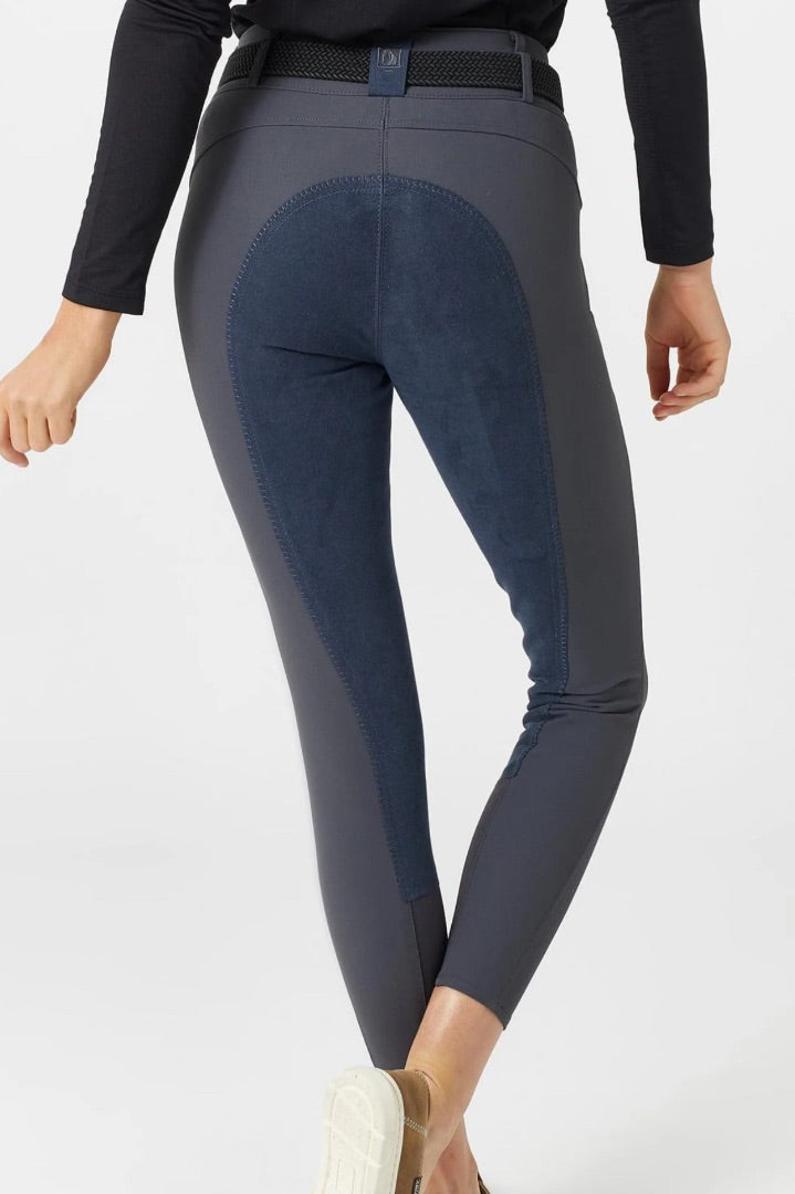 ROMFH Champion Women's Full Seat Breeches - Grey & Blue / Size 26 L NEW