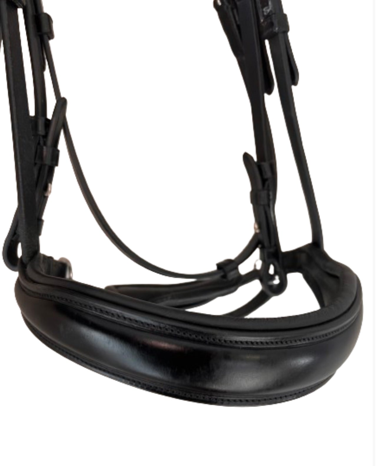 Schockemohle Slimford Anatomical Bridle, Black/Silver Full/Horse