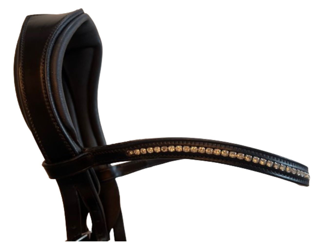 Schockemohle Slimford Anatomical Bridle, Black/Silver Full/Horse