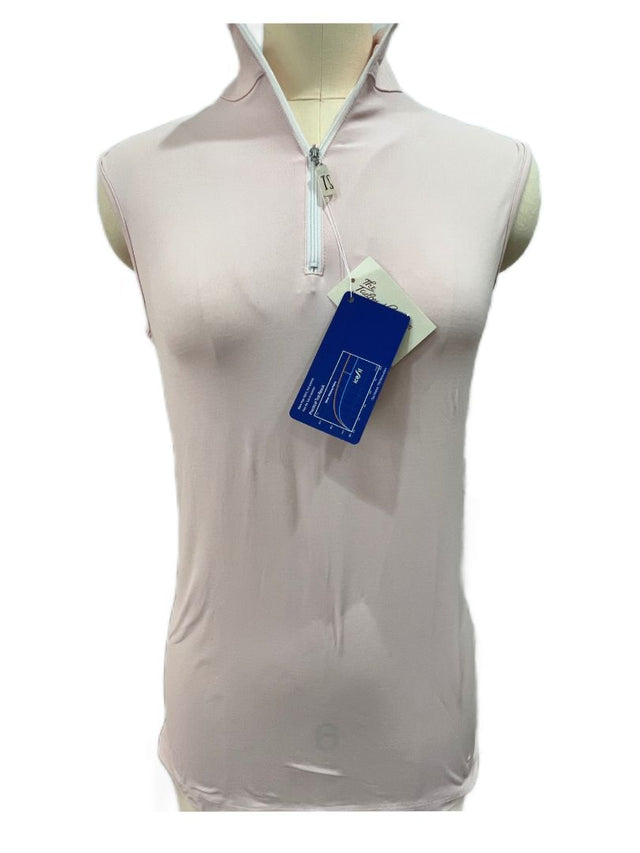 The Tailored Sportsman IceFill Sleeveless Shirt -  Pink / White - Size Small NEW