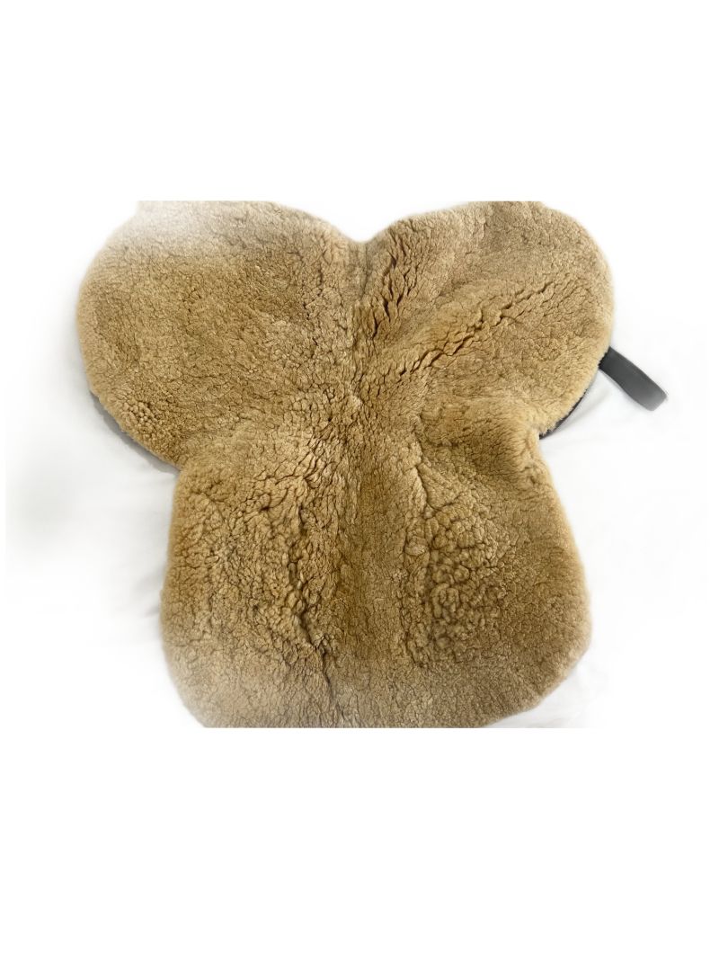 Brown Fleeceworks Sheepskin Classic Original Halfpad with Rolled Edge All Purpose Brown Size Medium