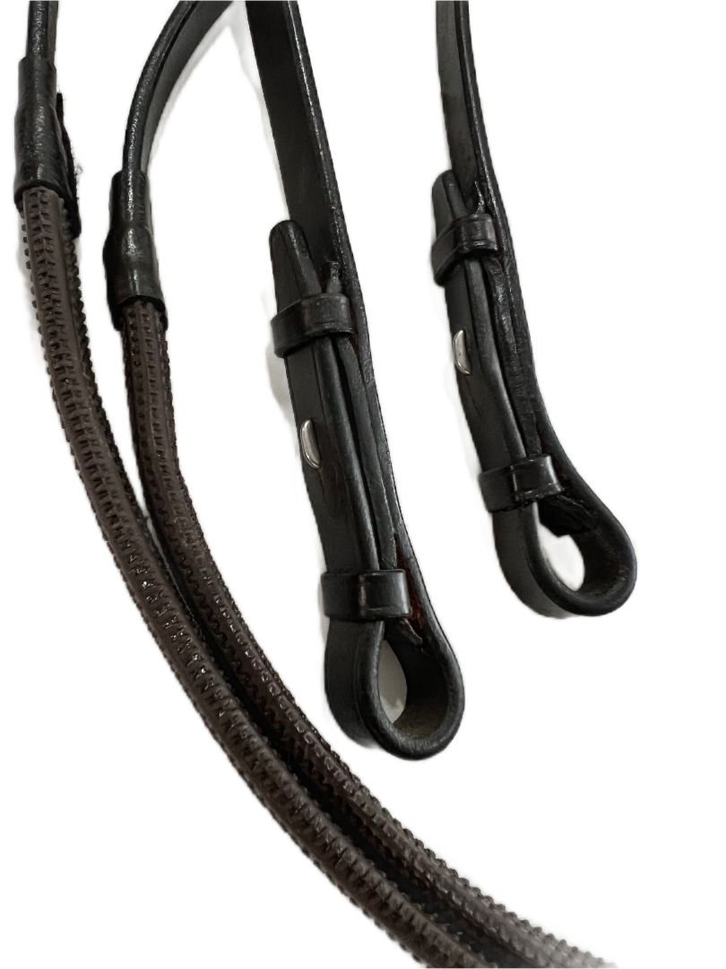 Perri's Rubber Reins - Brown / Full Size NEW