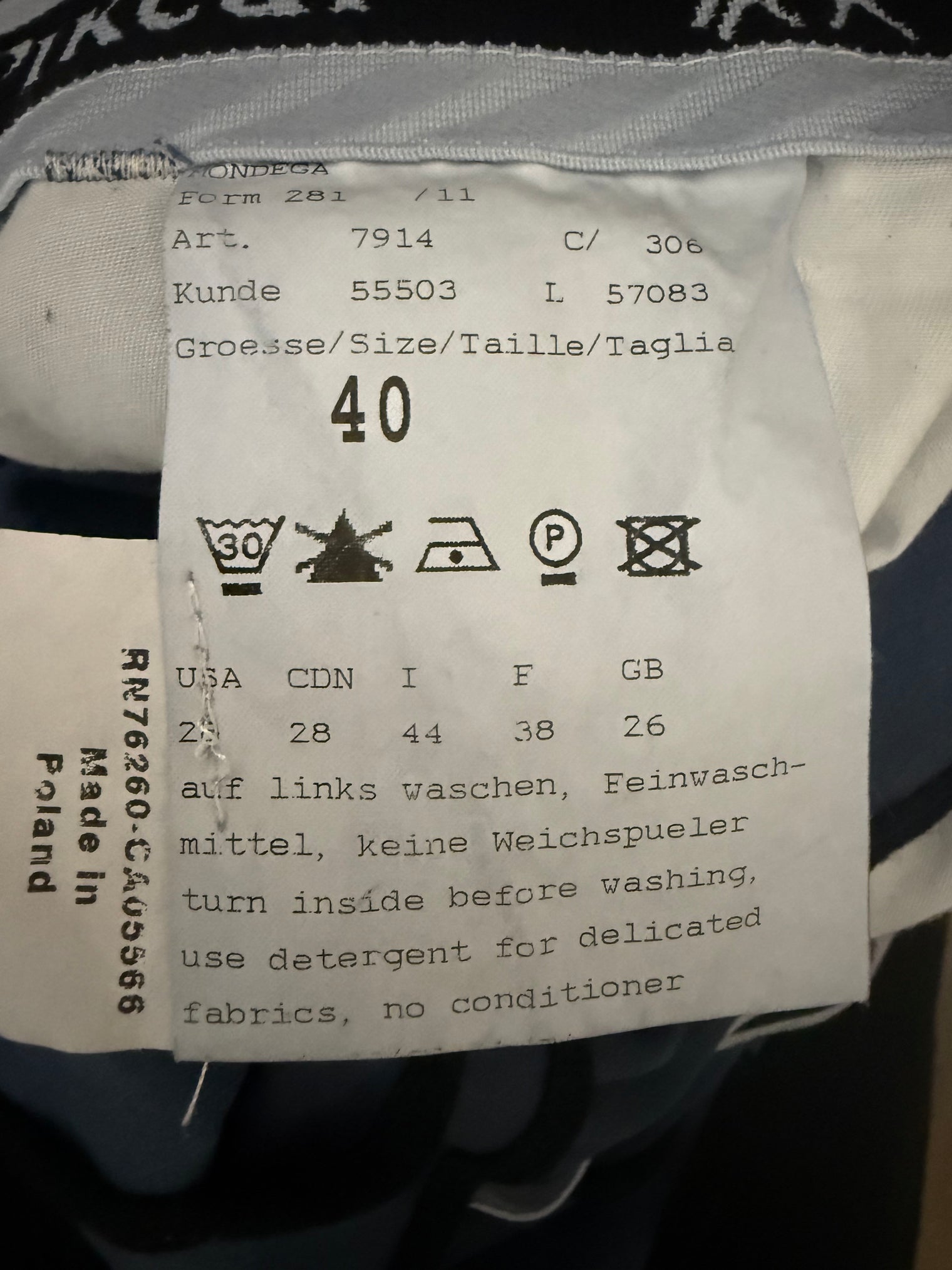 Pikeur "Mondega" Full Seat Breeches - Slate Blue / Size US 28