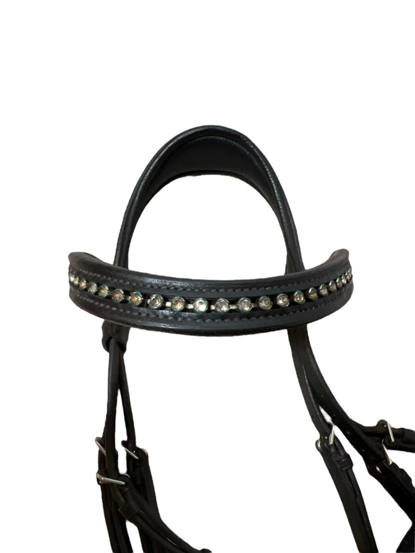 Passier Spirit Snaffle Bridle - Black Full Size With Reins (no flash strap)