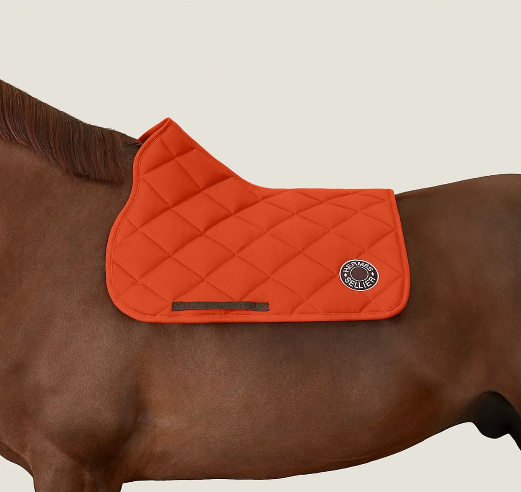 Hermes Orange Saddle Pad