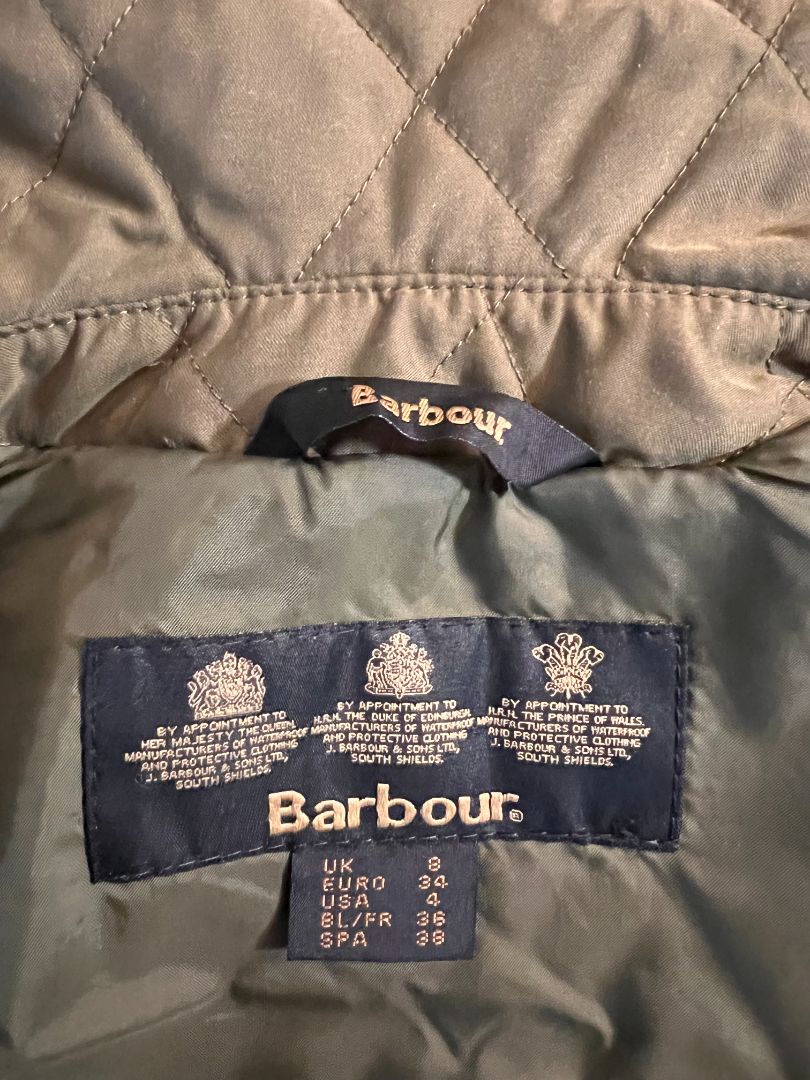 Barbour Women's Olive Quilted Gilet Vest - Size US 4