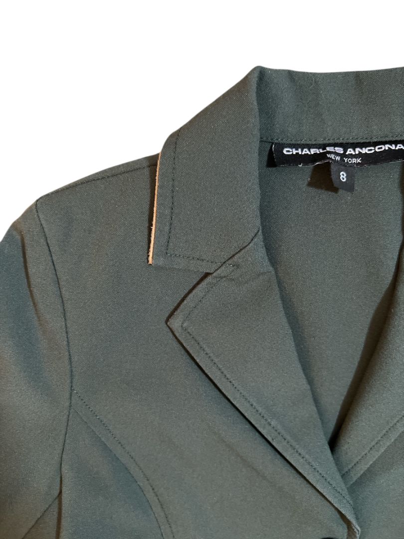 Charles Ancona Girls Classic Show Coat - Hunter Green / Size 8
