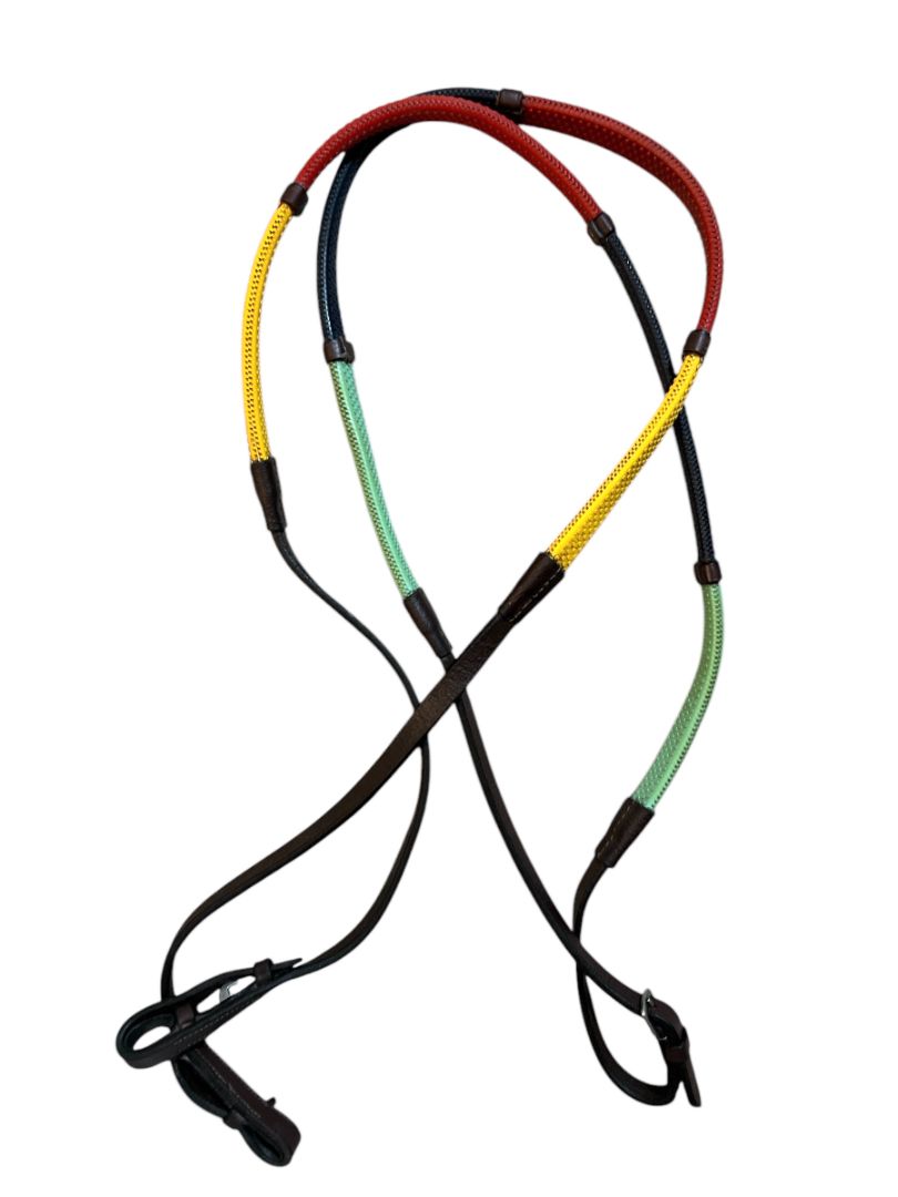 Rainbow Rubber Reins - Pony Size