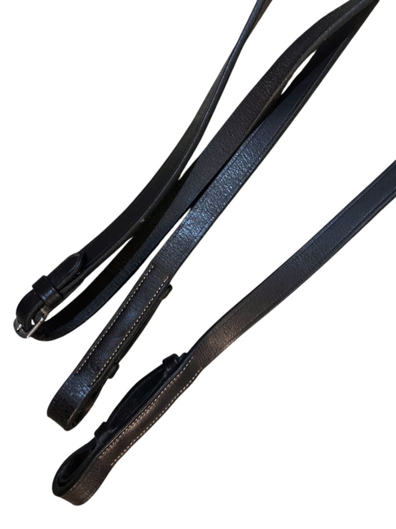 Plymouth Plain Laced Reins by SmartPak- Dark Brown / Horse Size