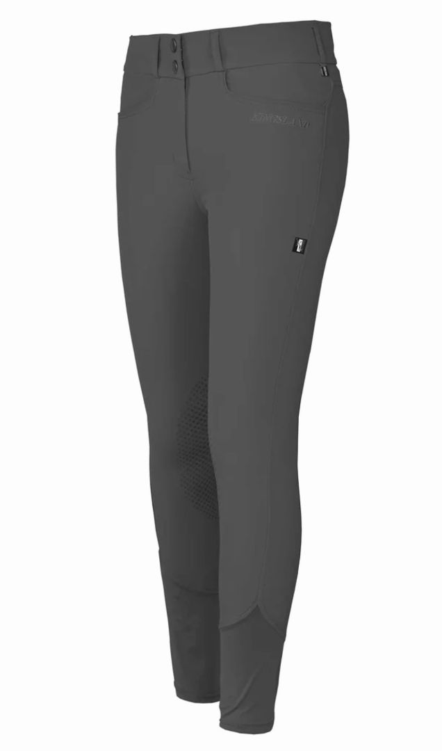 Kingsland Women's Classic Collection KLkadi Knee Grip Riding Breeches - Grey Pinstripe / Size 34 (US 24) NEW