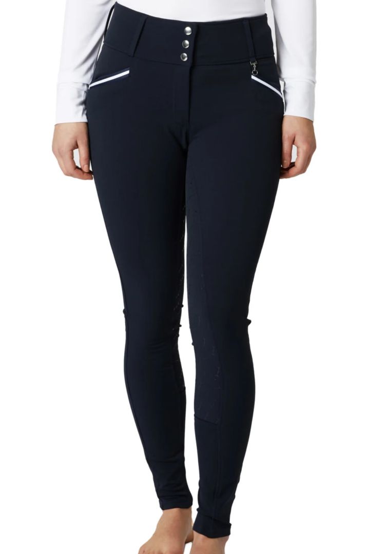 Horze Della Women's Knee Grip Breeches - Size 24 US / Navy
