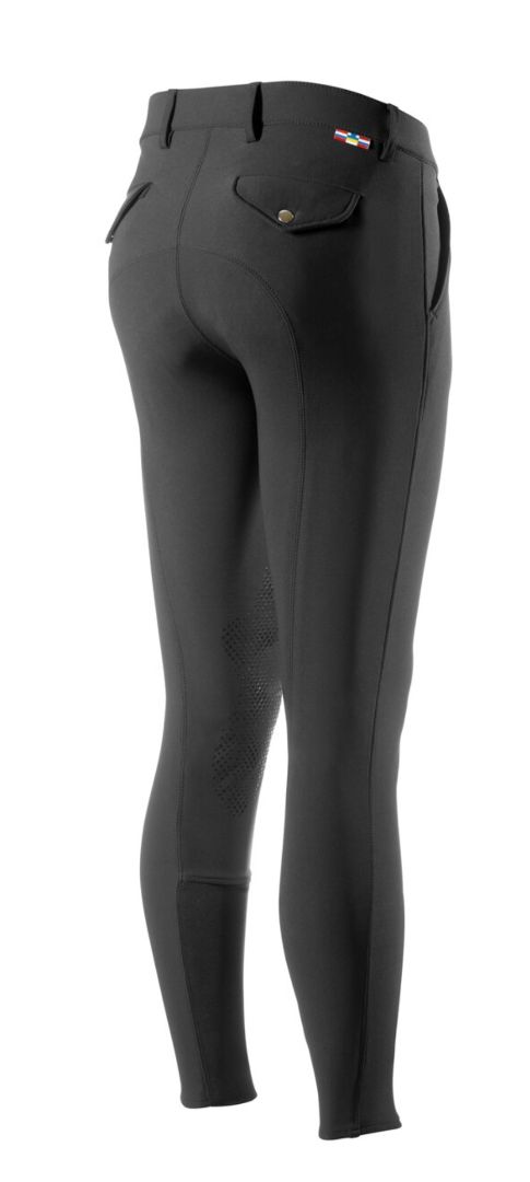 Horze Grand Prix Mens Silicone Knee Patch Breeches - Black / Size US 30