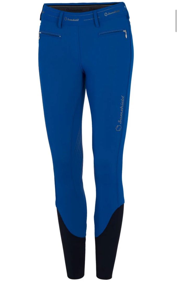 Samshield Women's Alpha Knee Grip Breeches - Blue / Size FR 38 (US 28)